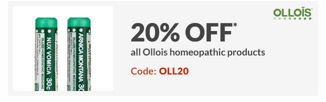 20% off* all Ollois homeopathic products - Code: OLL20
