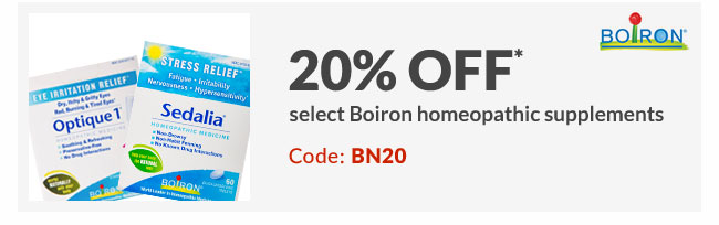20% off* select Boiron homeopathic supplements - Code: BN20