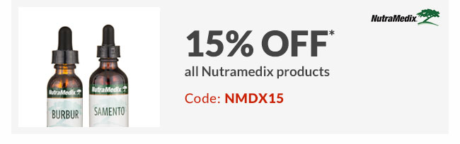 15% off* all Nutramedix products - Code: NMDX15
