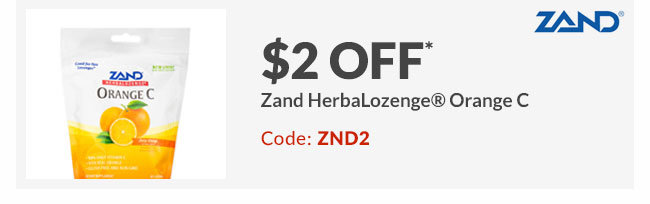 $2 off* Zand HerbaLozenge® Orange C - Code: ZND2