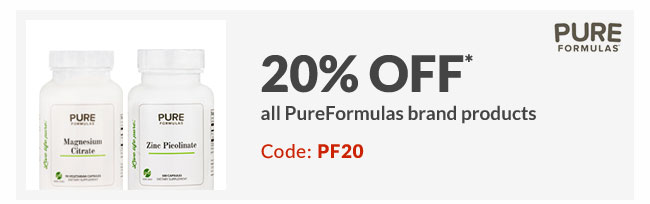 20% off* all PureFormulas products - Code: PF20