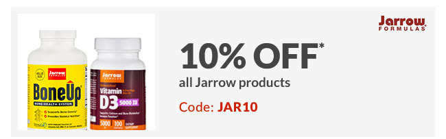 10% off* all Jarrow products - Code: JAR10