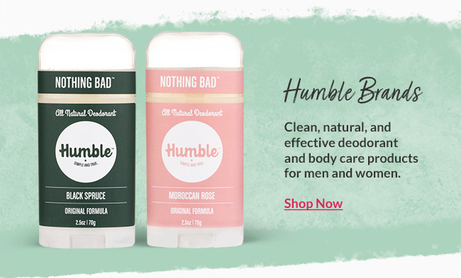 Clean, natural, and effective deodorant and body care products for men and women by Humble Brands. 
