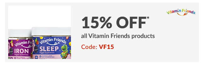 15% off* all Vitamin Friends products - Code: VF15