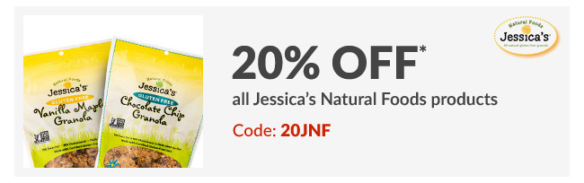 20% off* all Jessica’s Natural Foods products - Code: 20JNF
