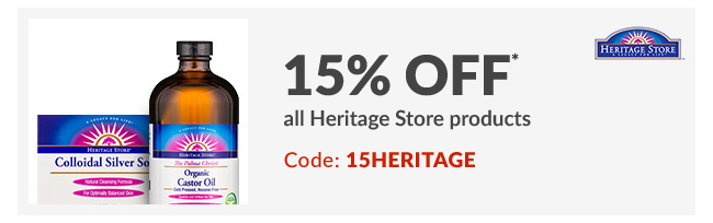 15% off* all Heritage Store products - Code: 15HERITAGE