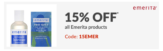 15% off* all Emerita products - Code: 15EMER