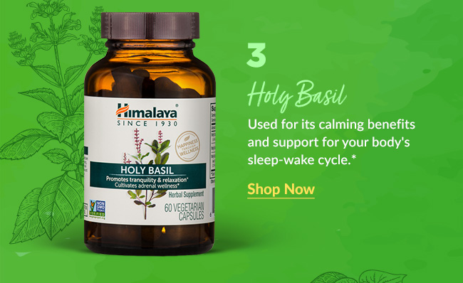 Holy Basil: Used for its calming benefits and support for your body's sleep-wake cycle.* 