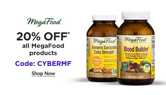 Megatood. 20% OFF all MegaFood products Code: CYBERMF Shop Now 