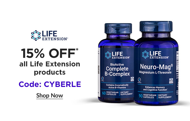  EXTENSION 15% OFF all Life Extension o TRV products e S Y o s Shop Now 