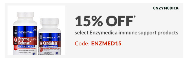 15% off* select Enzymedica immune support products