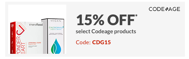 15% off* select Codeage products.