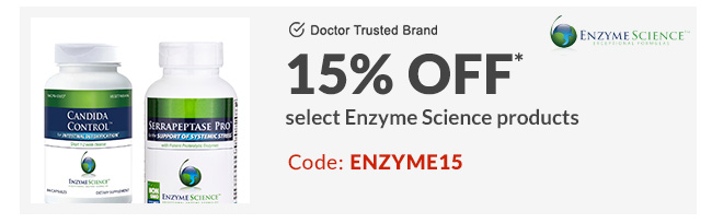 15% off* select Enzyme Science products
