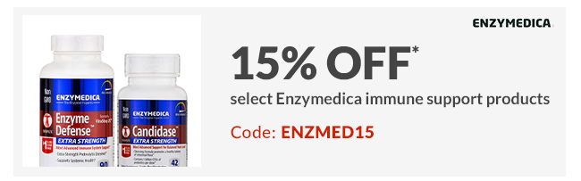 15% off* select Enzymedica immune support products