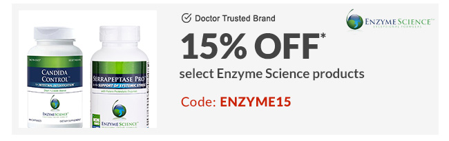 15% off* select Enzyme Science products