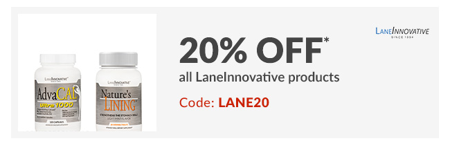 20% off* all LaneInnovative products