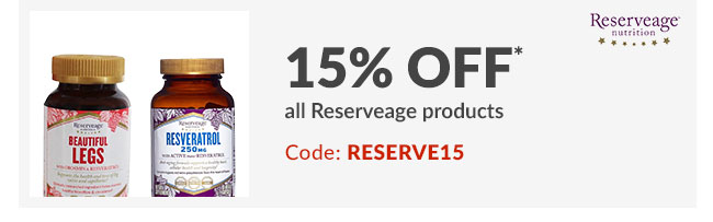 15% off* all Reserveage products