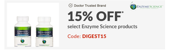 15% off* select Enzyme Science products