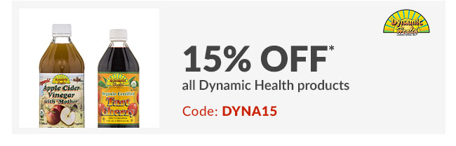 15% off* all Dynamic Health products