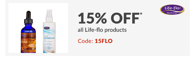 15% off* all Life-flo products