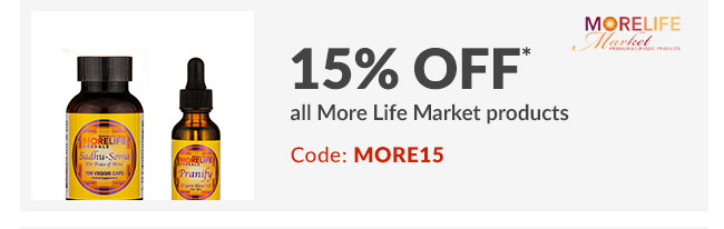 15% off* all More Life Market products