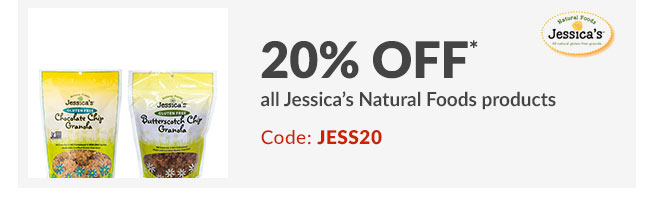 20% off* all Jessica’s Natural Foods products