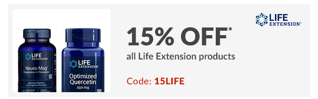 15% off* all Life Extension products