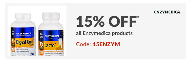15% off* all Enzymedica products