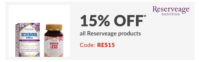 15% off* all Reserveage products