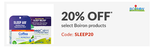 20% off* select Boiron products