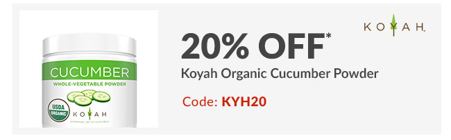 20% off* Koyah Organic Cucumber Powder