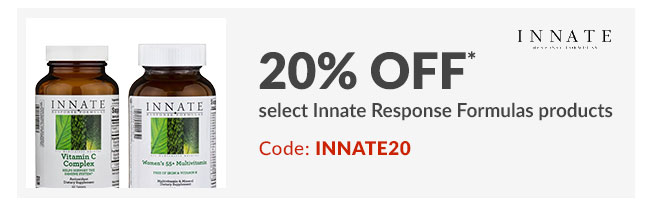 20% off* select Innate Response Formulas products