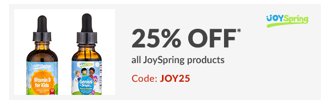 25% off* all JoySpring products