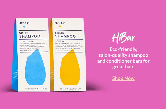 HiBar: Eco-friendly, salon-quality shampoo and conditioner bars for great hair.