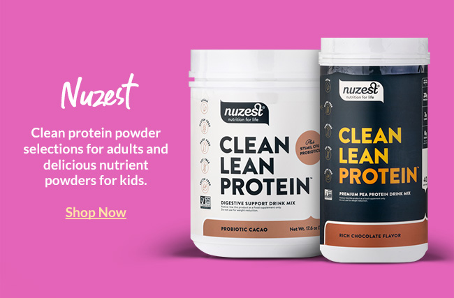 Nuzest: Clean protein powder selections for adults and delicious nutrient powders for kids.