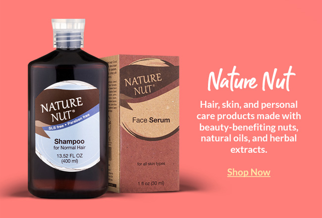 Nature Nut: Hair, skin, and personal care products made with beauty-benefiting nuts, natural oils, and herbal extracts.