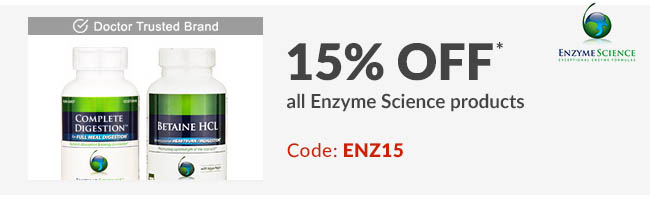 15% off* all Enzyme Science products. Code: ENZ15