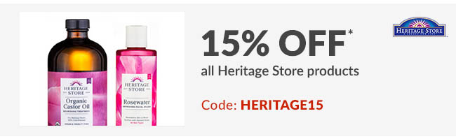15% off* all Heritage Store products. Code: HERITAGE15
