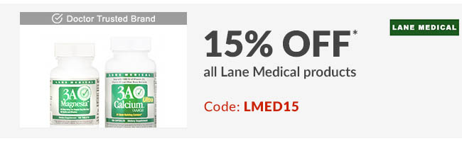 15% off* all Lane Medical products. Code: LMED15