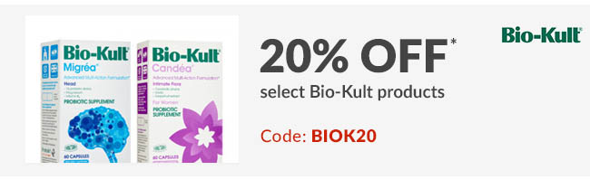 20% off* select Bio-Kult products. Code: BIOK20