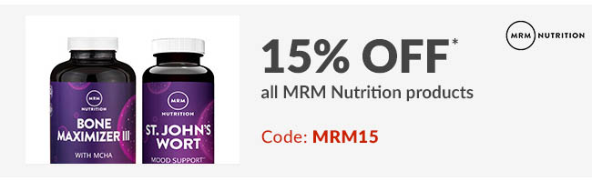 15% off* all MRM Nutrition products. Code: MRM15