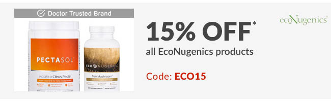 15% off* all EcoNugenics products. Code: ECO15