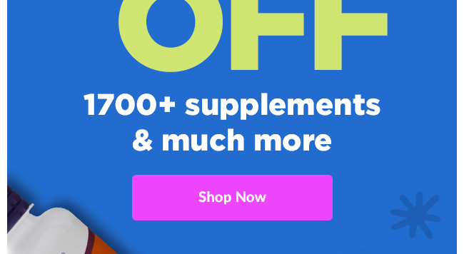 Up to 50% off 1700+ supplements & much more