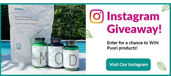 Visit our Instagram for a chance to win Puori products