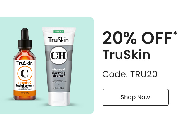 TruSkin: 20% off* all TruSkin products. Code: TRU20. Shop Now.