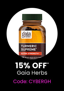 Gaia Herbs: 15% off* all Gaia Herbs products. Code: CYBERGH. Shop Now.