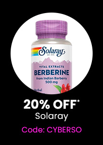 Solaray: 20% off* all Solaray products. Code: CYBERSO. Shop Now.