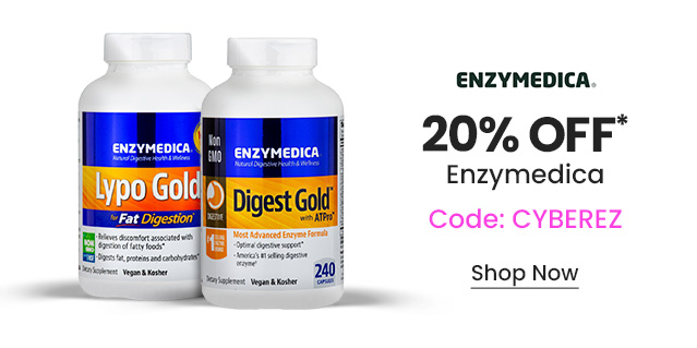 Enzymedica: 20% OFF* Enzymedica. Code: CYBEREZ. Shop Now.