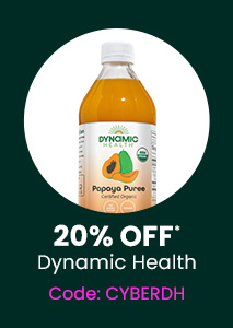 Dynamic Health: 20% off* all Dynamic Health products. Code: CYBERDH. Shop Now.