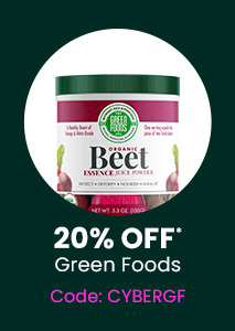 Green Foods: 20% off* all Green Foods products. Code: CYBERGF. Shop Now.